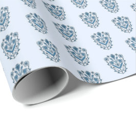 Papel de regalo floral ornamentado