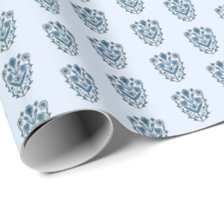 Papel de regalo floral ornamentado