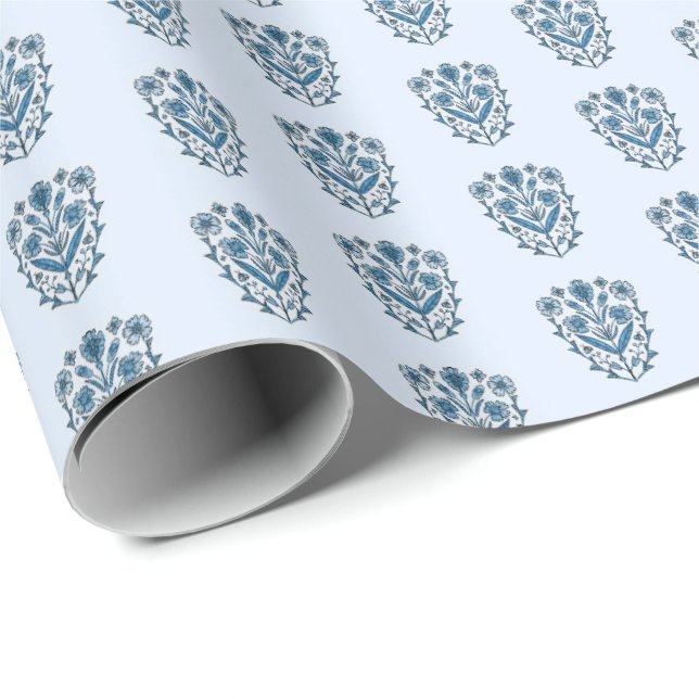 Papel de regalo floral ornamentado (Esquina del rollo)