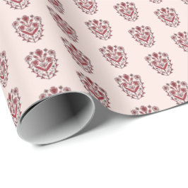 Papel de regalo floral ornamentado