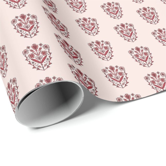 Papel de regalo floral ornamentado (Esquina del rollo)