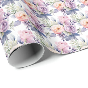 Papel De Regalo Floral Pastel de Primavera