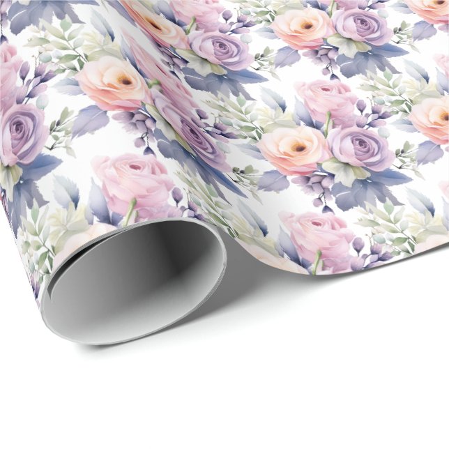 Papel De Regalo Floral Pastel de Primavera (Esquina del rollo)