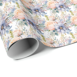Papel De Regalo Floral Pastel de Primavera