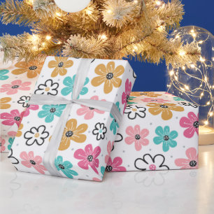 Papel De Regalo Floral Pastel Lindo