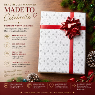 Papel de Regalo Floral Plateado Personalizado