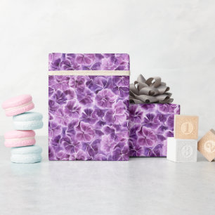 Papel De Regalo Floral Purpura 