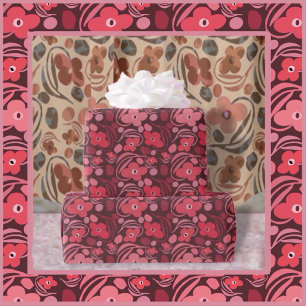 Papel De Regalo Floral retro