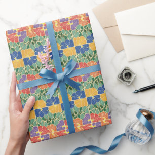 Papel De Regalo Floral Retro