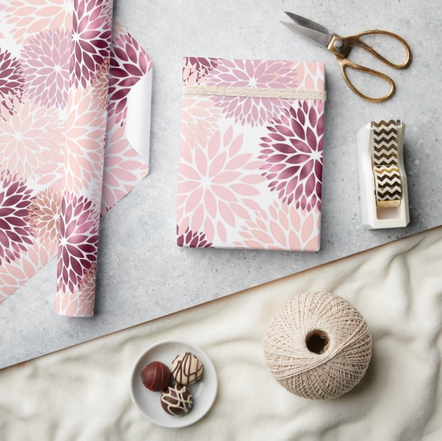 Papel De Regalo Floral rosa de Moda elegante (Artesanía)