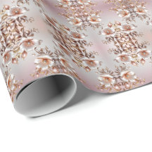 Papel de Regalo Floral Rosa Decorativo