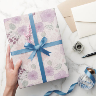 Papel de Regalo Floral Rosa Elegante