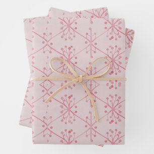 Papel de regalo floral rosa elegante
