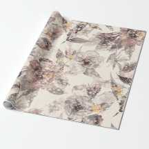 Papel de Regalo Floral Rosa Polvoriento Vintage