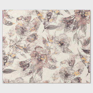 Papel de Regalo Floral Rosa Polvoriento Vintage