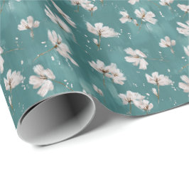 Papel de regalo Floral Snow Spring