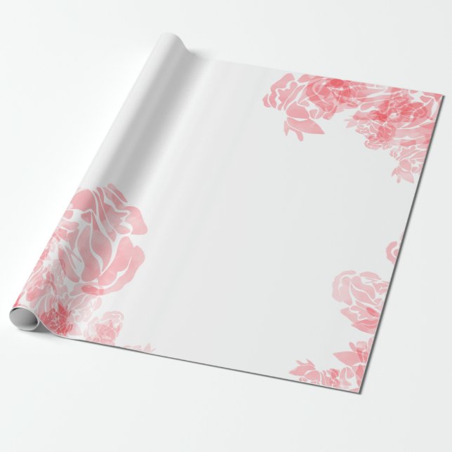Papel De Regalo Floral suave (Desenrollado)