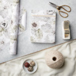 Papel De Regalo Floral tropical de verano<br><div class="desc">Papel de envoltura de regalo de patrón floral tropical de verano.</div>