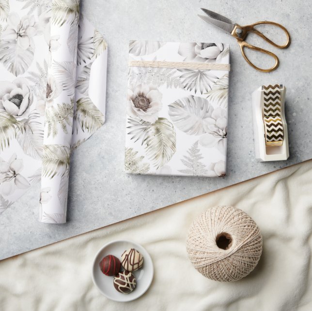 Papel De Regalo Floral Tropical de Verano (Artesanía)
