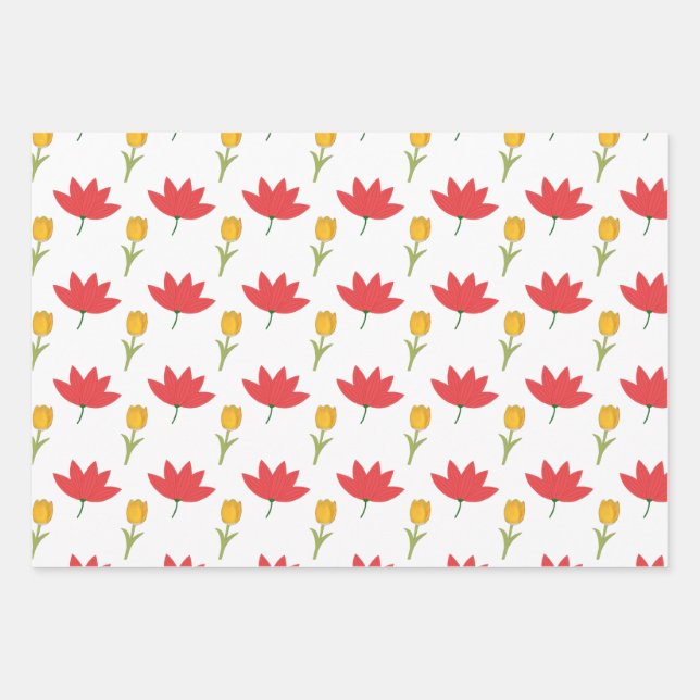 Papel de regalo floral veraniego (Anverso)