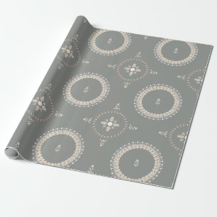 Papel De Regalo Floral verde elegante ornamental