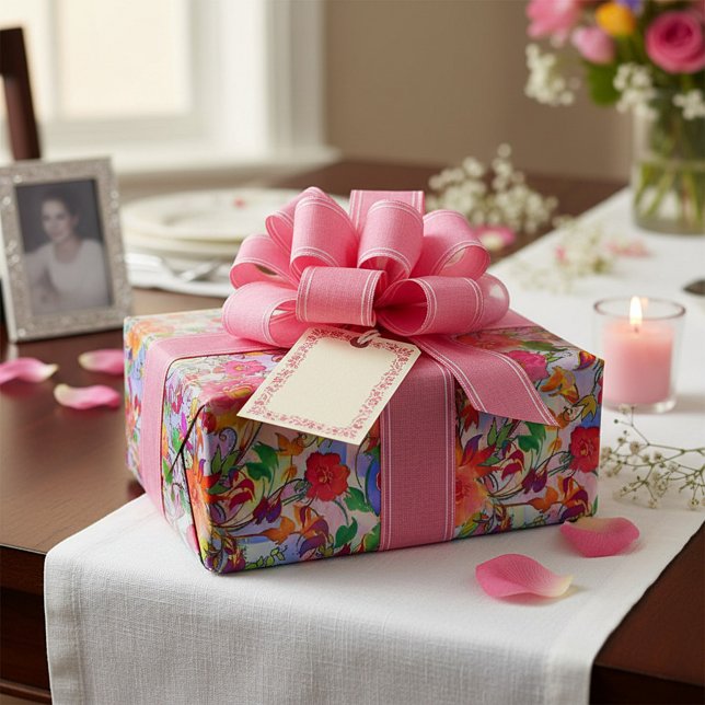 Papel De Regalo Floral vibrante (Subido por el creador)