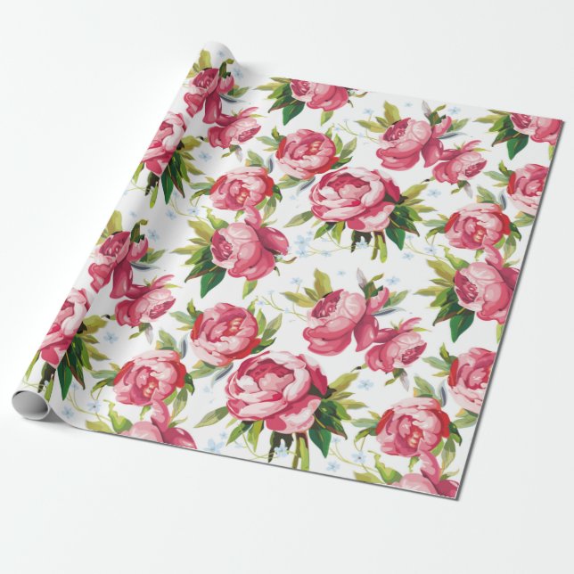 Papel De Regalo Floral vintage (Desenrollado)
