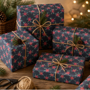 Papel de regalo floral vintage con botánica elegan