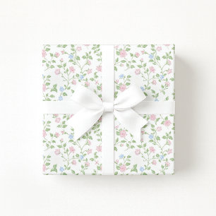 Papel de regalo floral vintage pastel grandmillenn