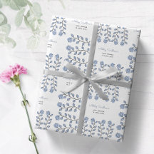 Floral Watercolor Baby Shower (Azul)