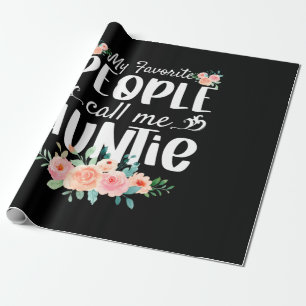 Papel De Regalo Florals, mi gente favorita, me llama tía