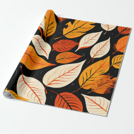 Papel De Regalo Florecen las caídas: Vibrantes hojas de otoño