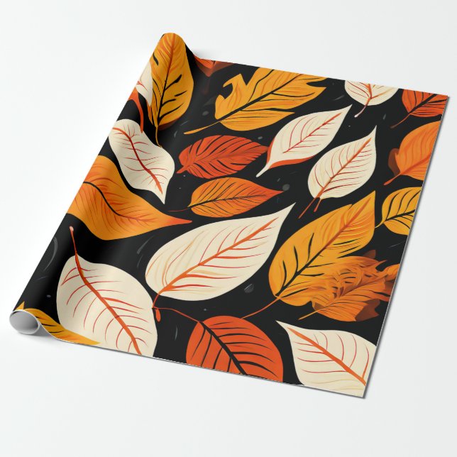 Papel De Regalo Florecen las caídas: Vibrantes hojas de otoño (Desenrollado)