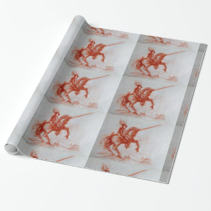 PAPEL DE REGALO FLORENTINE KNIGHT EN HORSEBACK