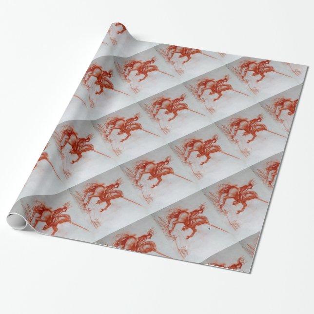PAPEL DE REGALO FLORENTINE KNIGHT EN HORSEBACK (Desenrollado)