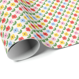 Papel De Regalo Flores