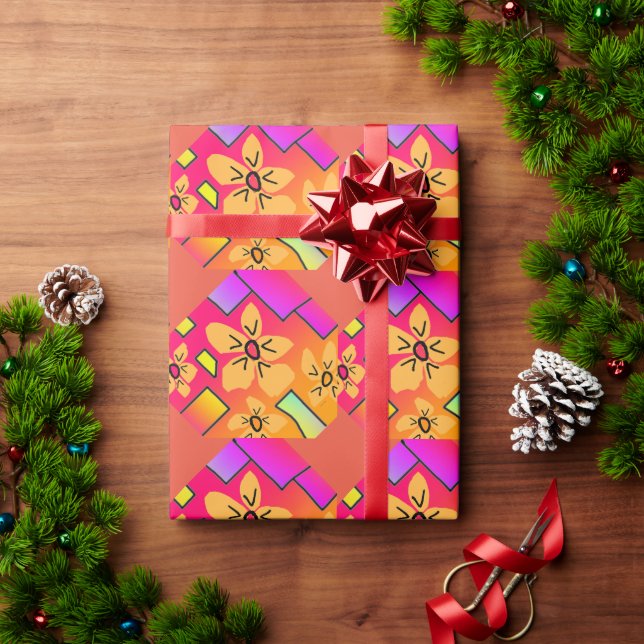 Papel De Regalo Flores (Regalo de vacaciones)