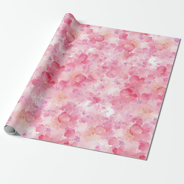 Papel De Regalo Flores acuáticas (Desenrollado)