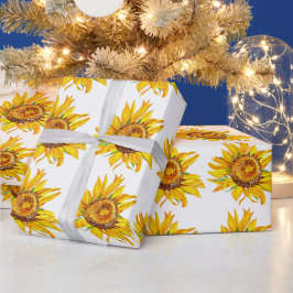 Papel De Regalo Flores acuáticas de girasol