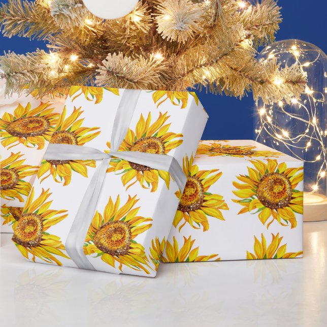 Papel De Regalo Flores acuáticas de girasol (Vacaciones)