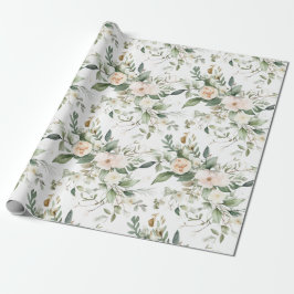 Papel De Regalo Flores acuáticas y vegetación elegantes