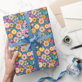 Papel De Regalo Flores alegres