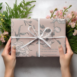 Papel De Regalo Flores alegres - Boda de Shakespeare
