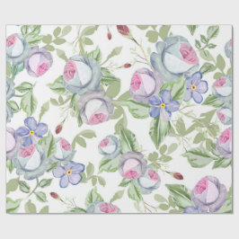 Papel De Regalo Flores antiguas rosas pastel