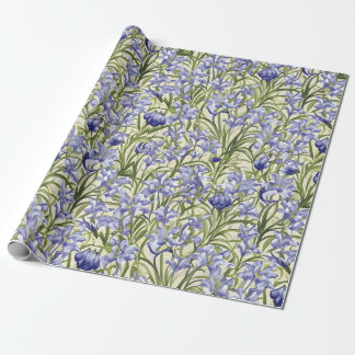 Papel De Regalo Flores azules de patrón floral