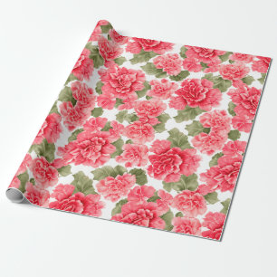 Papel De Regalo Flores Begonia de patrón floral