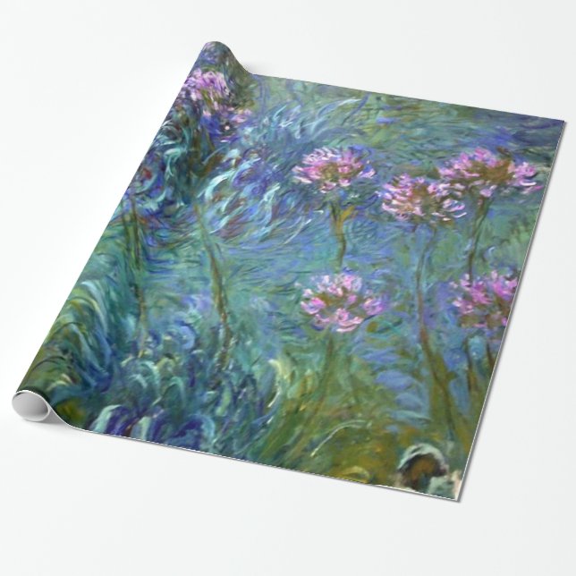 Papel De Regalo Flores Bellas Artes artísticas por Monet (Desenrollado)
