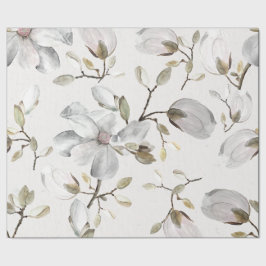 Papel De Regalo Flores blancas