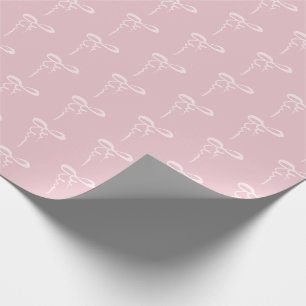 Papel De Regalo Flores blancas de color rosa modelo bebé ducha