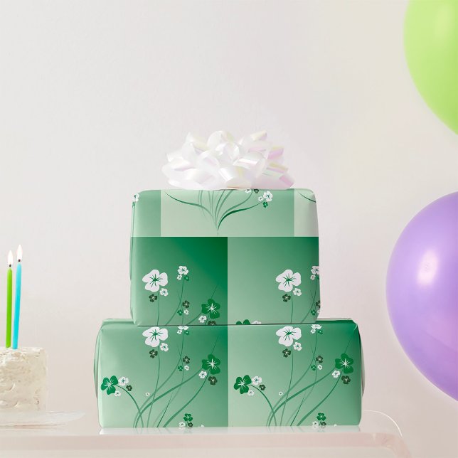 Papel De Regalo Flores Blancas Y Verdes (Subido por el creador)